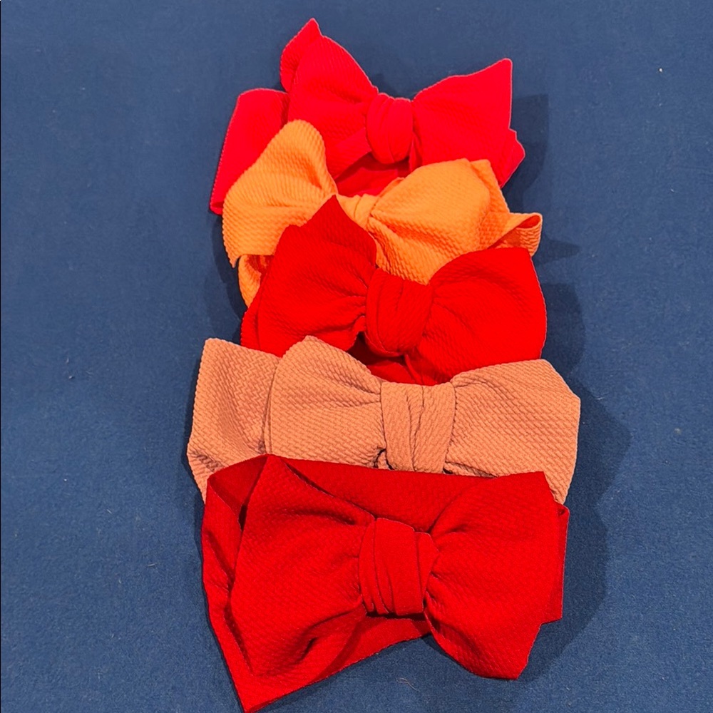 Colorful Kids Bow Headband Set